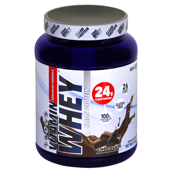 slide 1 of 1, Vitamin Whey Clean Protein, Chocolate, 1.5 lb