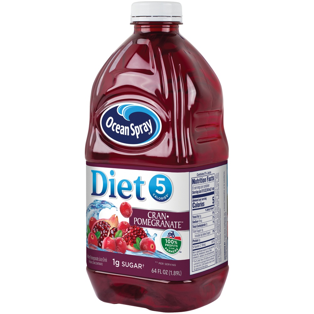 slide 3 of 5, Ocean Spray Diet Cranberry Pomegranate Juice, 64 fl oz