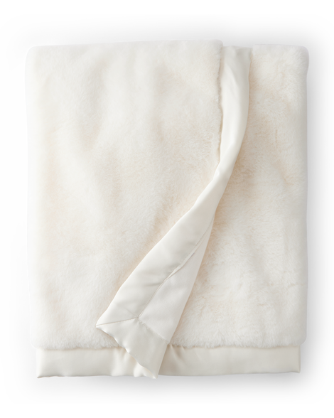 slide 1 of 1, Carter's Carters Baby Plush Blanket - White - White White OSZ, 1 ct