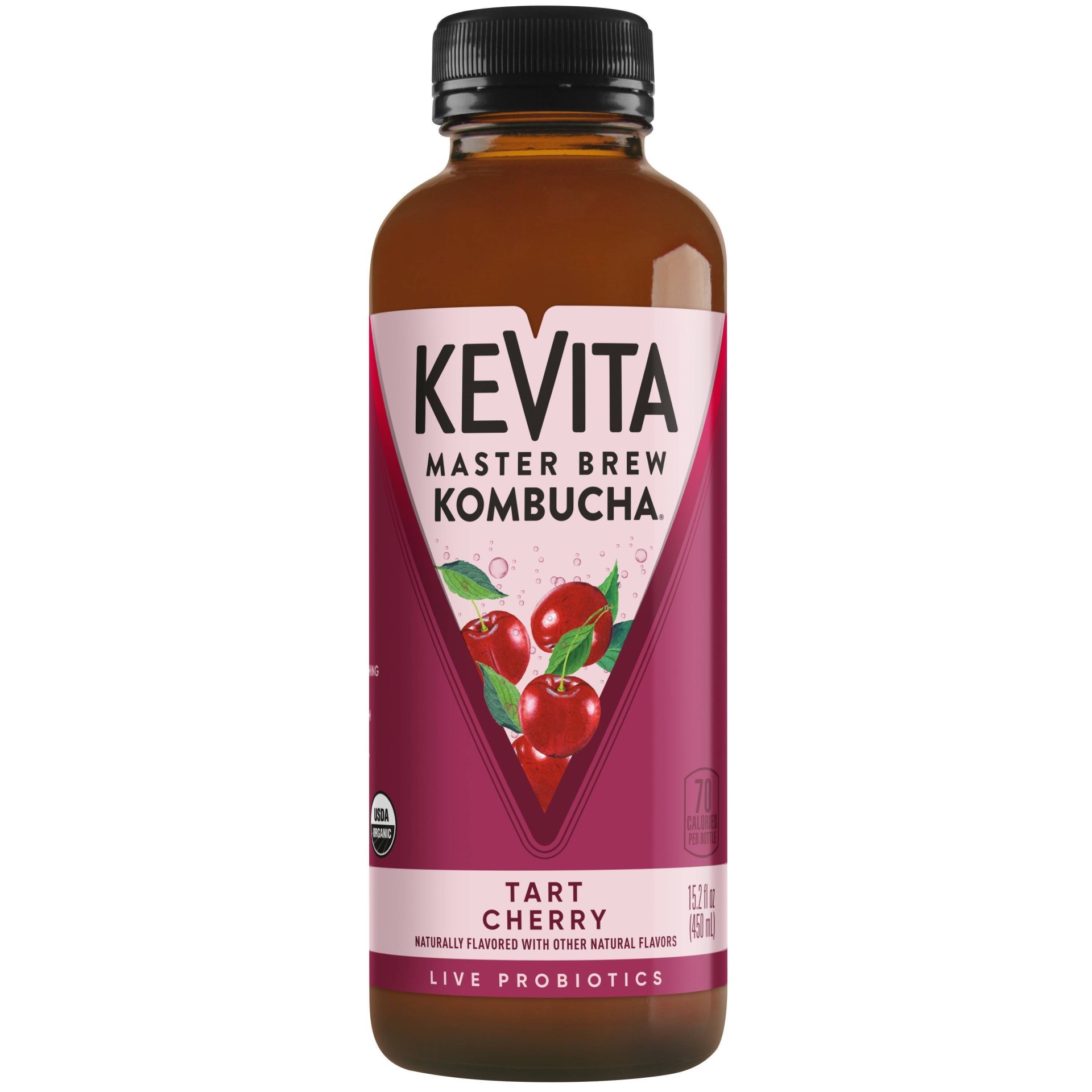 slide 1 of 1, KeVita Organic Tart Cherry Master Brew Kombucha- 15.2 fl oz, 15.2 fl oz