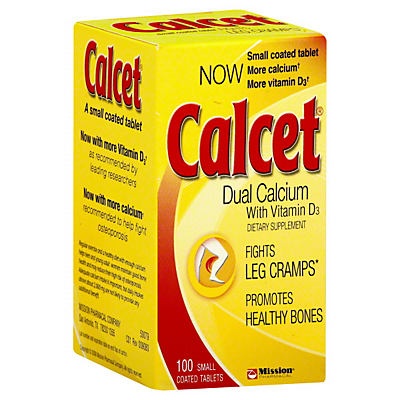 slide 1 of 1, Calcet Dual Calcium with Vitamin D3 Small Coated Tablets, 100 ct