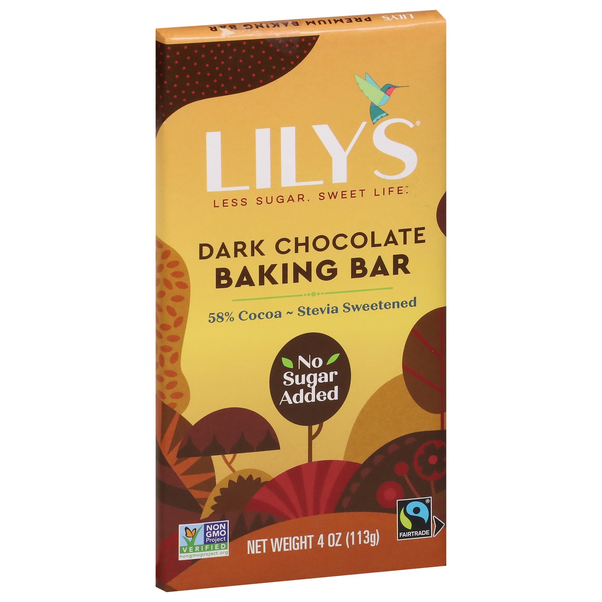 slide 6 of 9, Lily's 55% Cacao Dark Chocolate Style Baking Bar - 4 oz, 4 oz
