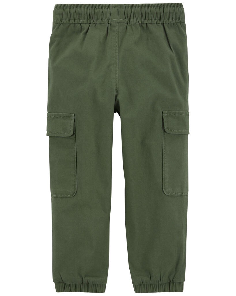 slide 2 of 4, Oshkosh Toddler Canvas Cargo Joggers Olive 3T, 1 ct