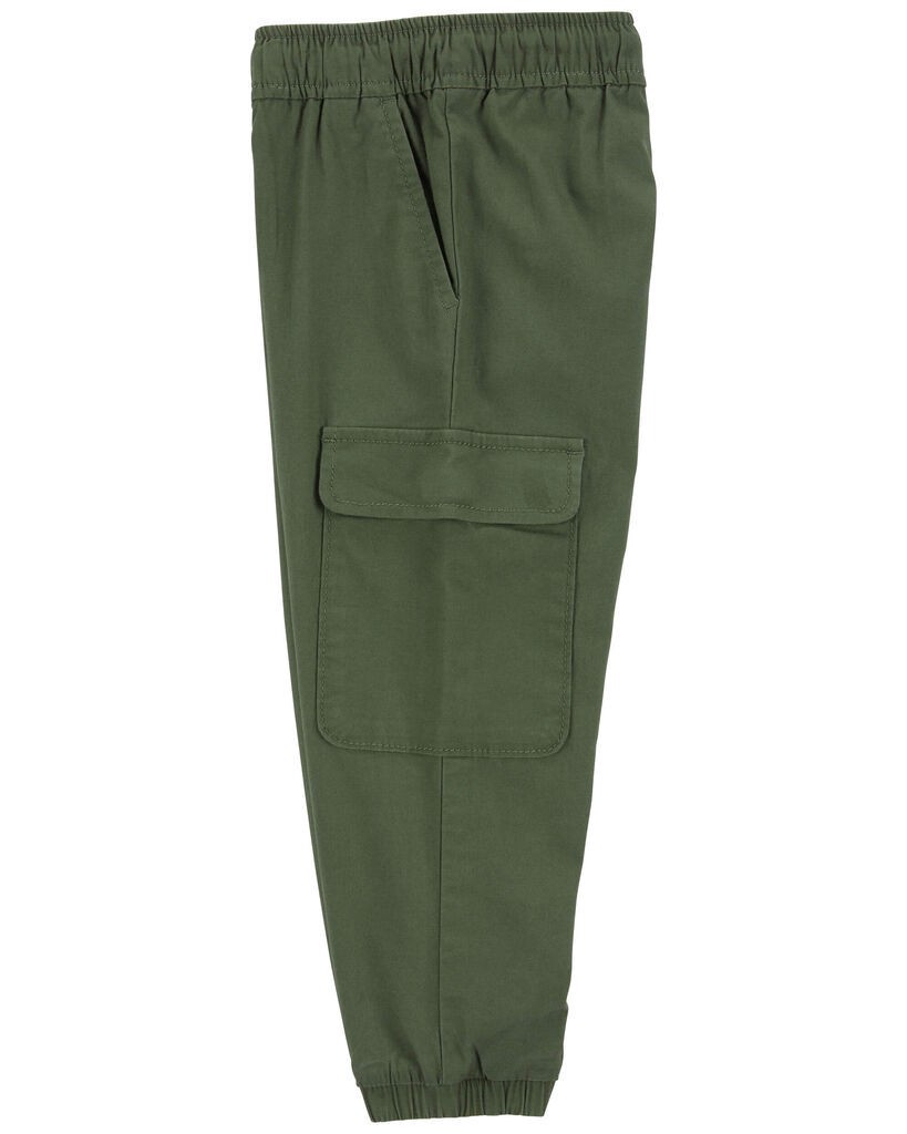 slide 3 of 4, Oshkosh Toddler Canvas Cargo Joggers Olive 3T, 1 ct