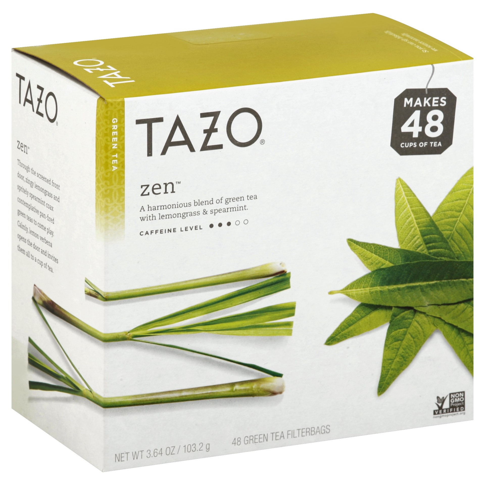 slide 1 of 4, Tazo Zen Tea, 48 ct