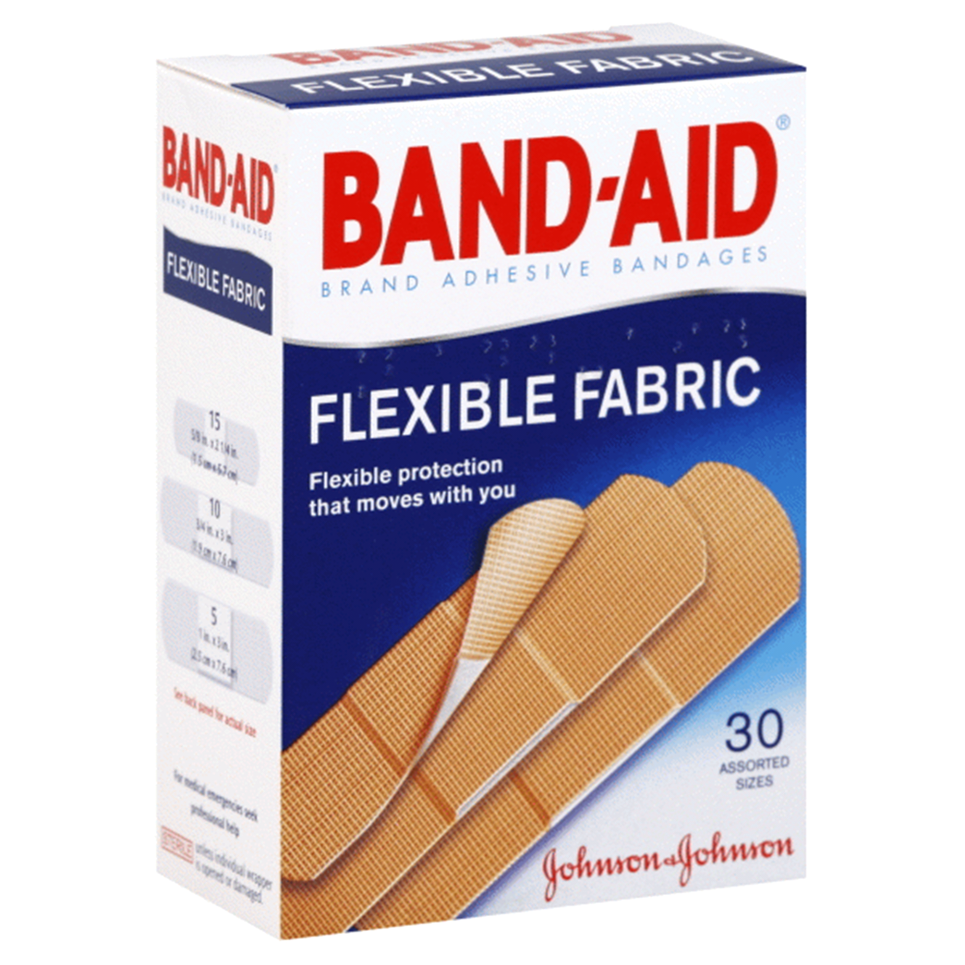 slide 1 of 1, BAND-AID Band-aid Flexible Fabric Bandages Assorted Sizes, 39 ct