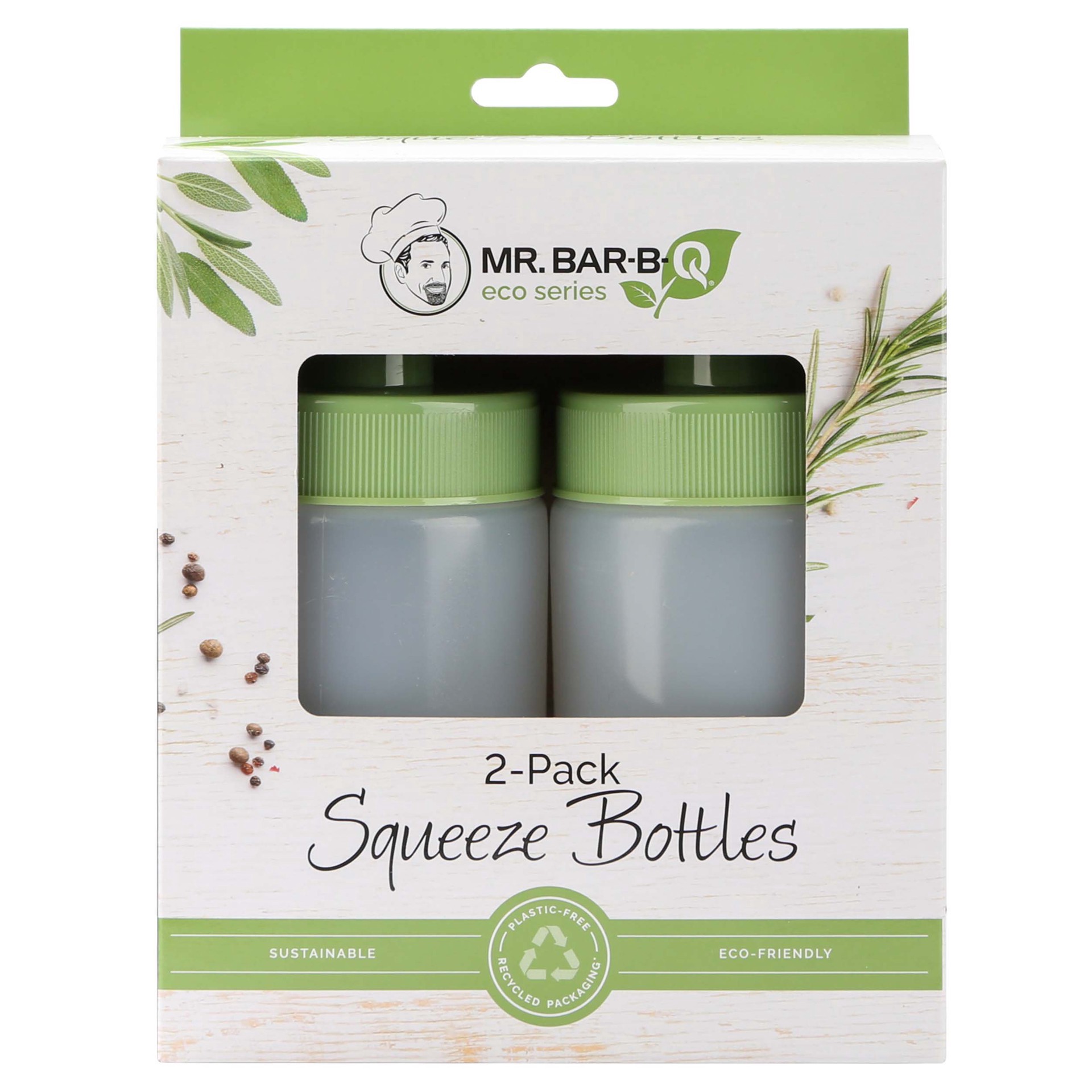 slide 1 of 1, Mr. Bar-B-Q Eco Series Squeeze Bottles, 2 ct