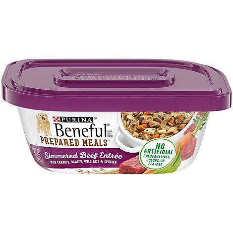 slide 1 of 1, Beneful Prepared Meals Beef Wet Dog Food - 10 Oz, 10 oz