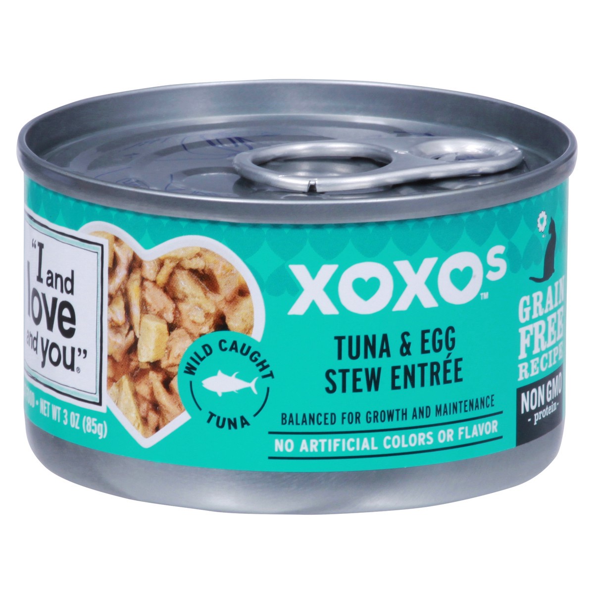 slide 9 of 13, I and Love and You XOXOs Cat Food Tuna & Egg Stew, 3 oz