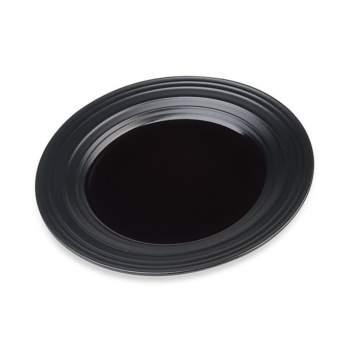 slide 1 of 1, Mikasa Swirl Salad Plate - Black, 1 ct