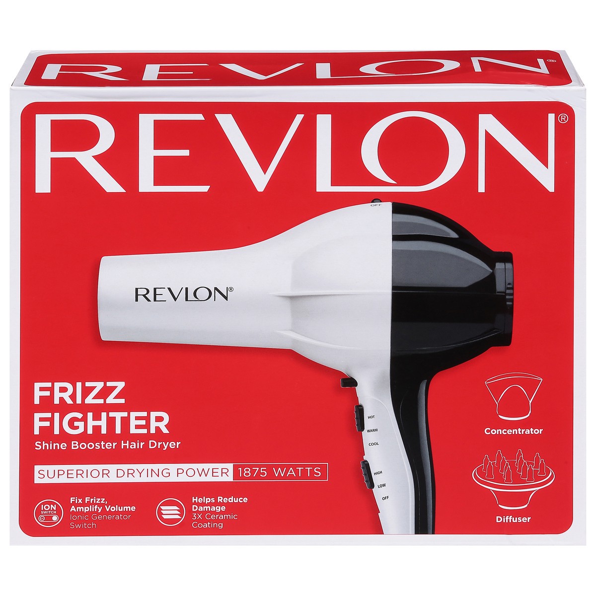 slide 4 of 11, Revlon Frizz Fighter Shine Booster Hair Dryer 1 ea, 1 ct