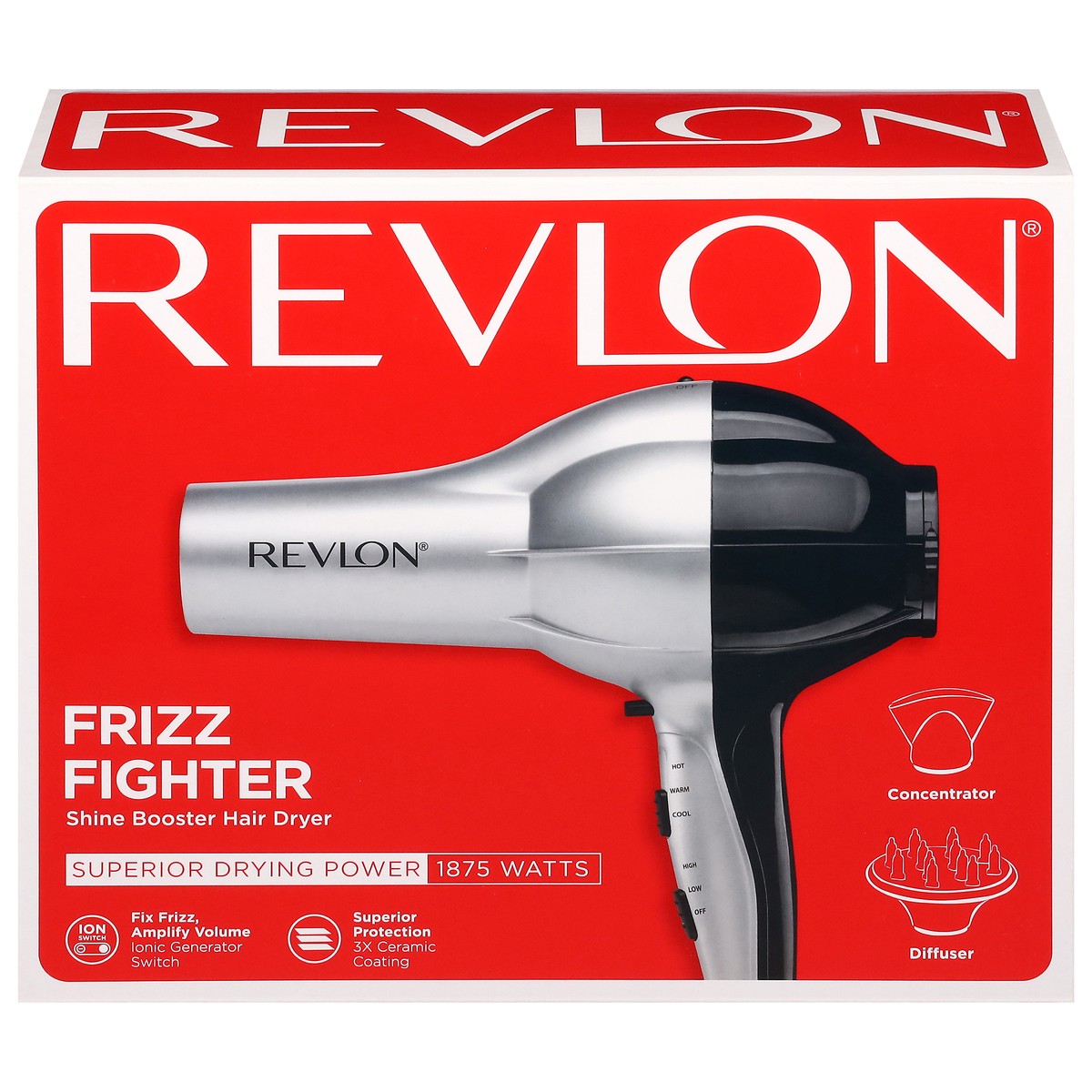 slide 1 of 11, Revlon Frizz Fighter Shine Booster Hair Dryer 1 ea, 1 ct