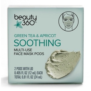 slide 1 of 1, Beauty 360 Green Tea & Apricot Soothing Multi-Use Face Mask Pods, 2 ct