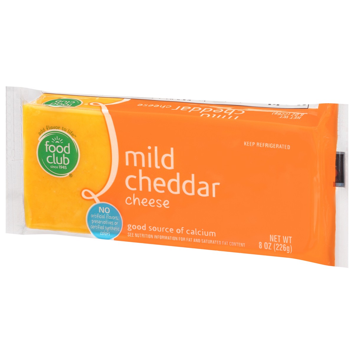 slide 3 of 11, Food Club Cheese, Natural, Mild Cheddar, 8 oz