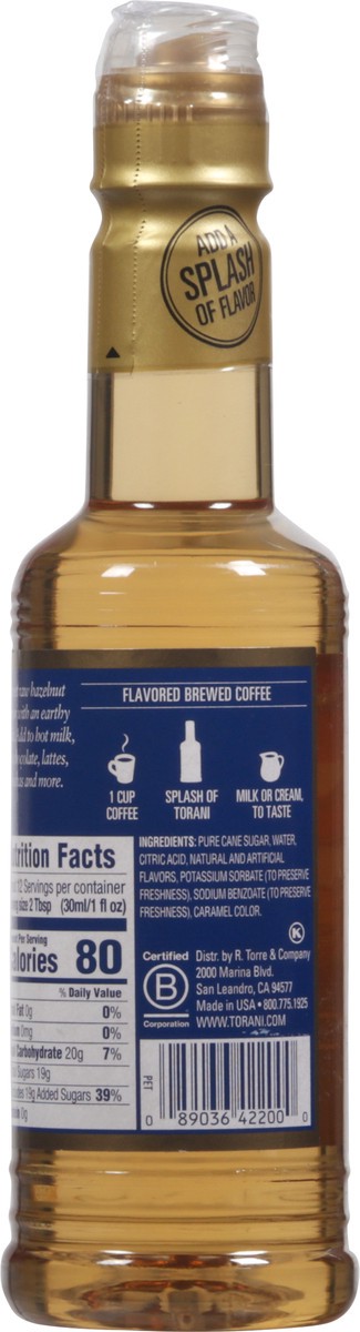 slide 5 of 9, Torani Classic Hazelnut Syrup - 12.7 fl oz, 12.7 fl oz