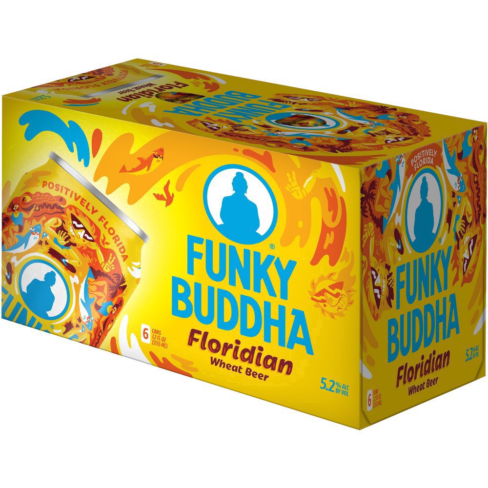 slide 11 of 26, Funky Buddha Floridian Wheat Craft Beer, 6 pk 12 fl oz Cans, 5.2% ABV, 72 fl oz