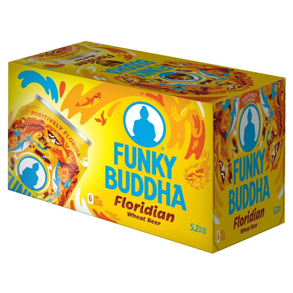 slide 17 of 26, Funky Buddha Floridian Wheat Craft Beer, 6 pk 12 fl oz Cans, 5.2% ABV, 72 fl oz