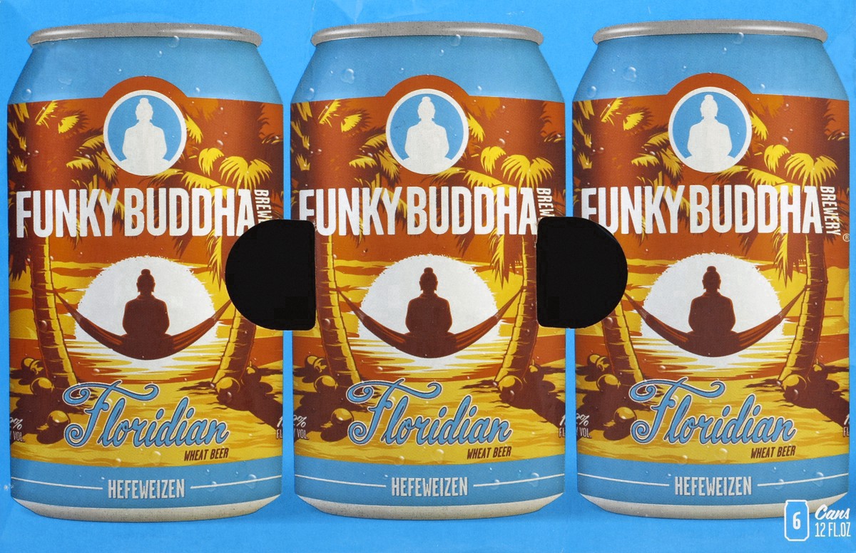 slide 18 of 26, Funky Buddha Floridian Wheat Craft Beer, 6 pk 12 fl oz Cans, 5.2% ABV, 72 fl oz