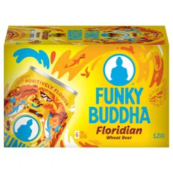 Funky Buddha Floridian Wheat Beer Craft Beer, 6 pk 12 fl oz Cans, 5.2% ABV