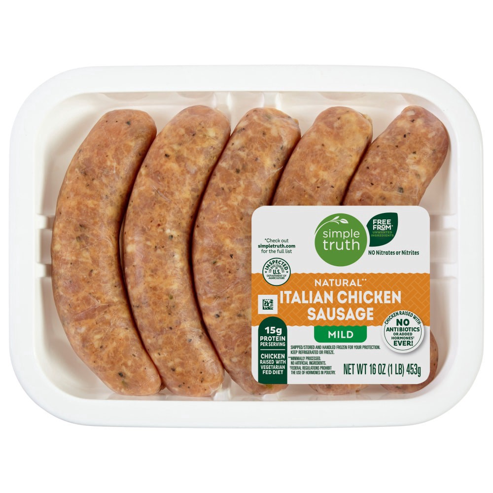 slide 2 of 2, Simple Truth Mild Italian Chicken Sausage, 5 ct; 16 oz