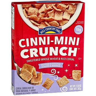 slide 1 of 1, Hill Country Fare Cinni Mini Crunch Cereal, 12.8 oz
