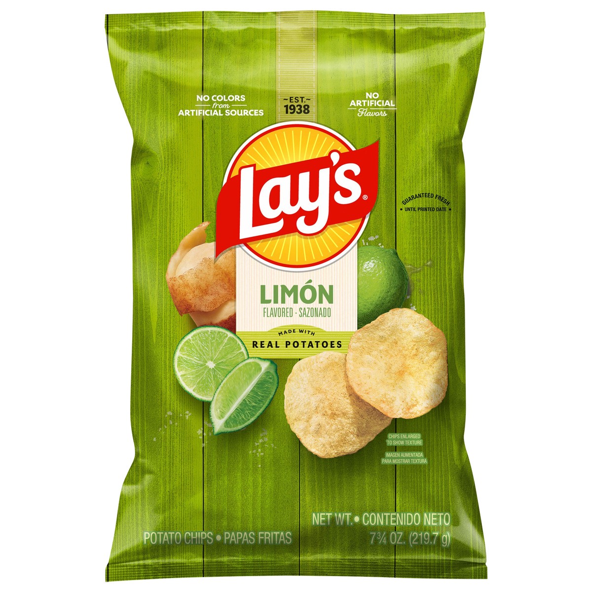 slide 1 of 1, Lay's Potato Chips Limon Flavored 7 3/4 Oz, 7.75 oz