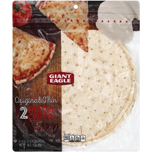 slide 1 of 1, Giant Eagle Original Thin Pizza Crusts, 16 oz