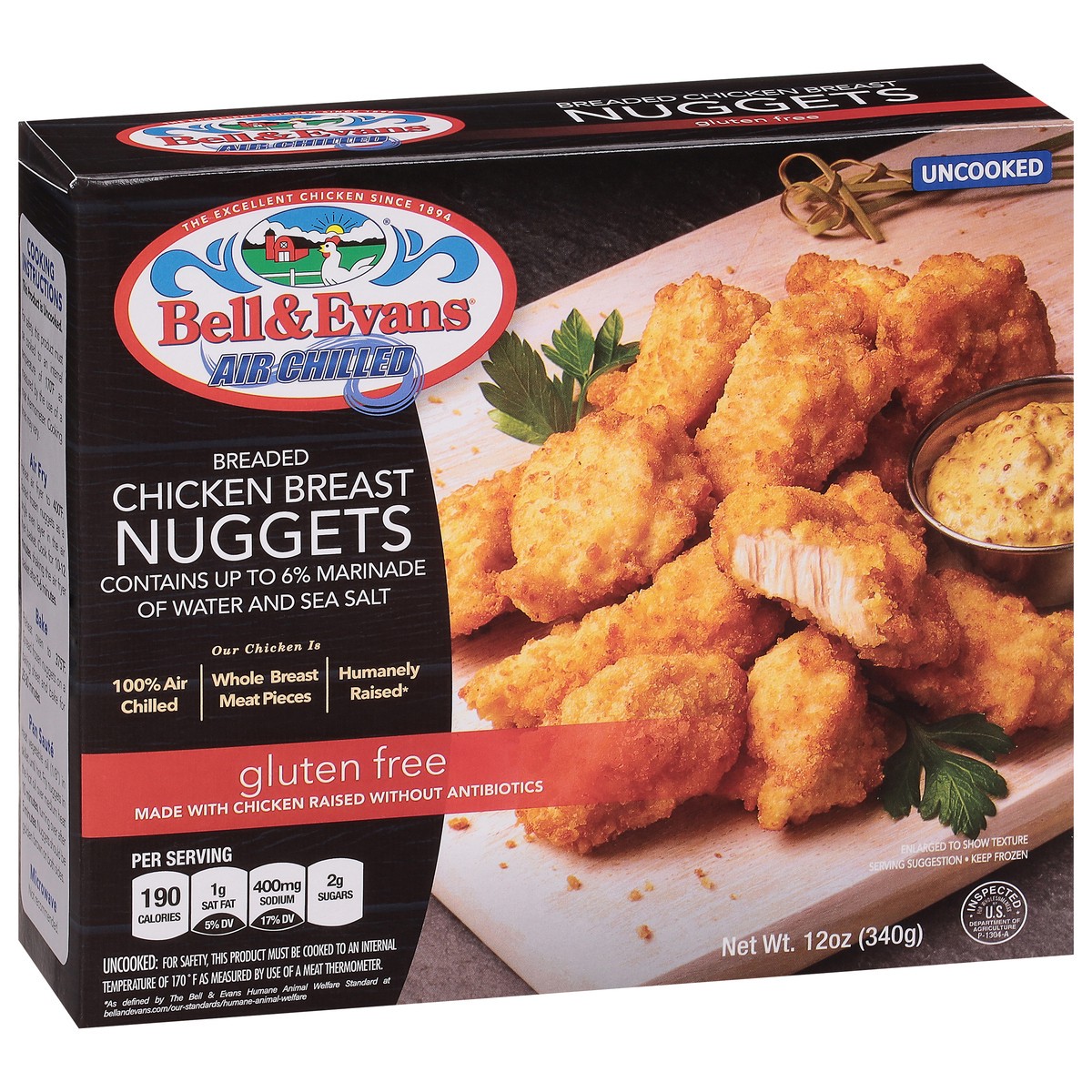 slide 4 of 13, Bell & Evans Chicken Breast Nuggets, 12 oz