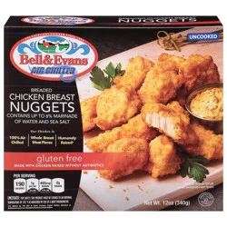 Bell & Evans Gluten Free Breaded Chicken Breast Nuggets, Uncooked