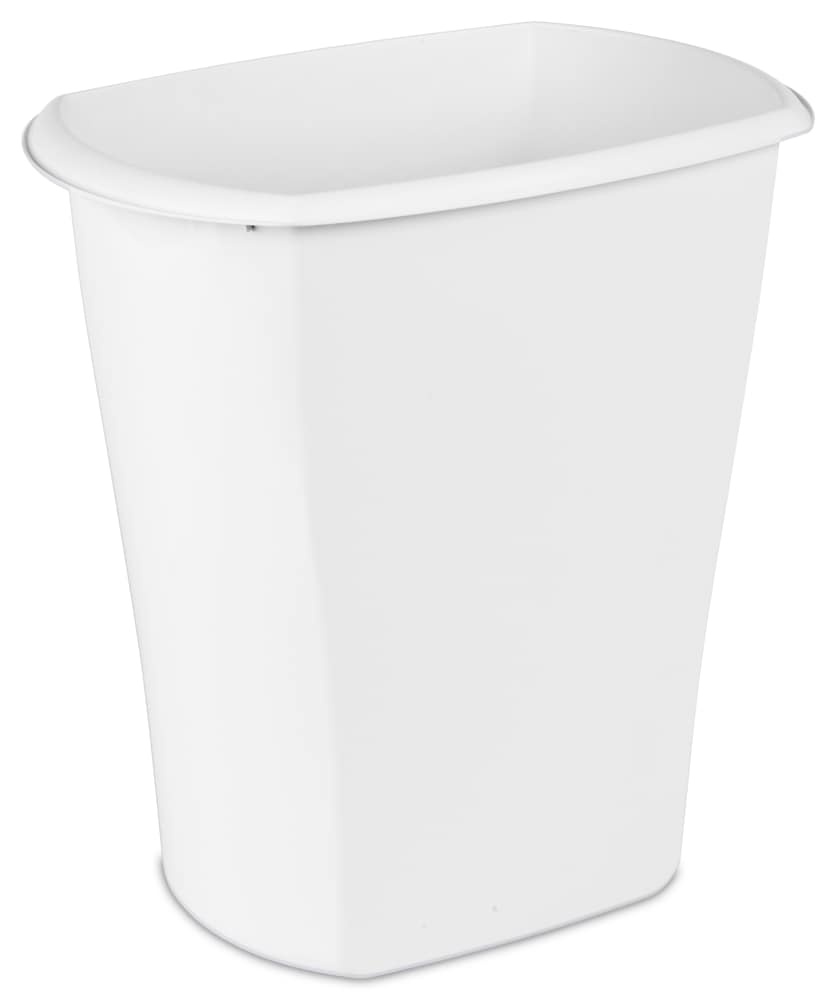 slide 1 of 1, Sterilite Rectangular Wastebasket - White, 10 gal