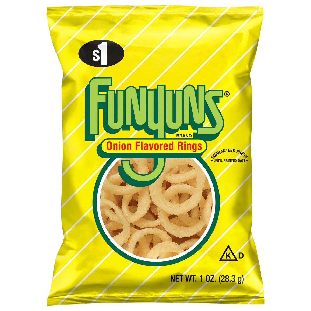 slide 1 of 8, Funyuns Onion Flavored Rings Regular 1 Oz, 1 oz