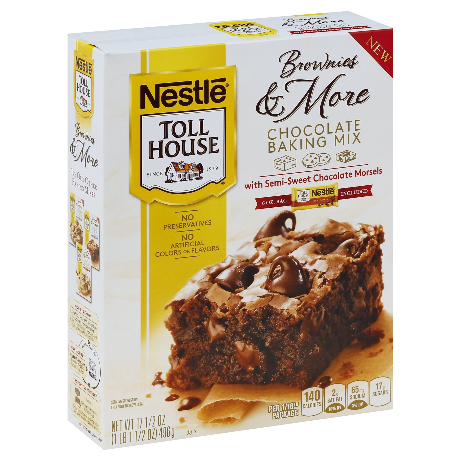 slide 1 of 2, Nestlé Toll House Brownies And More Chocolate Baking Mix, 17.5 oz