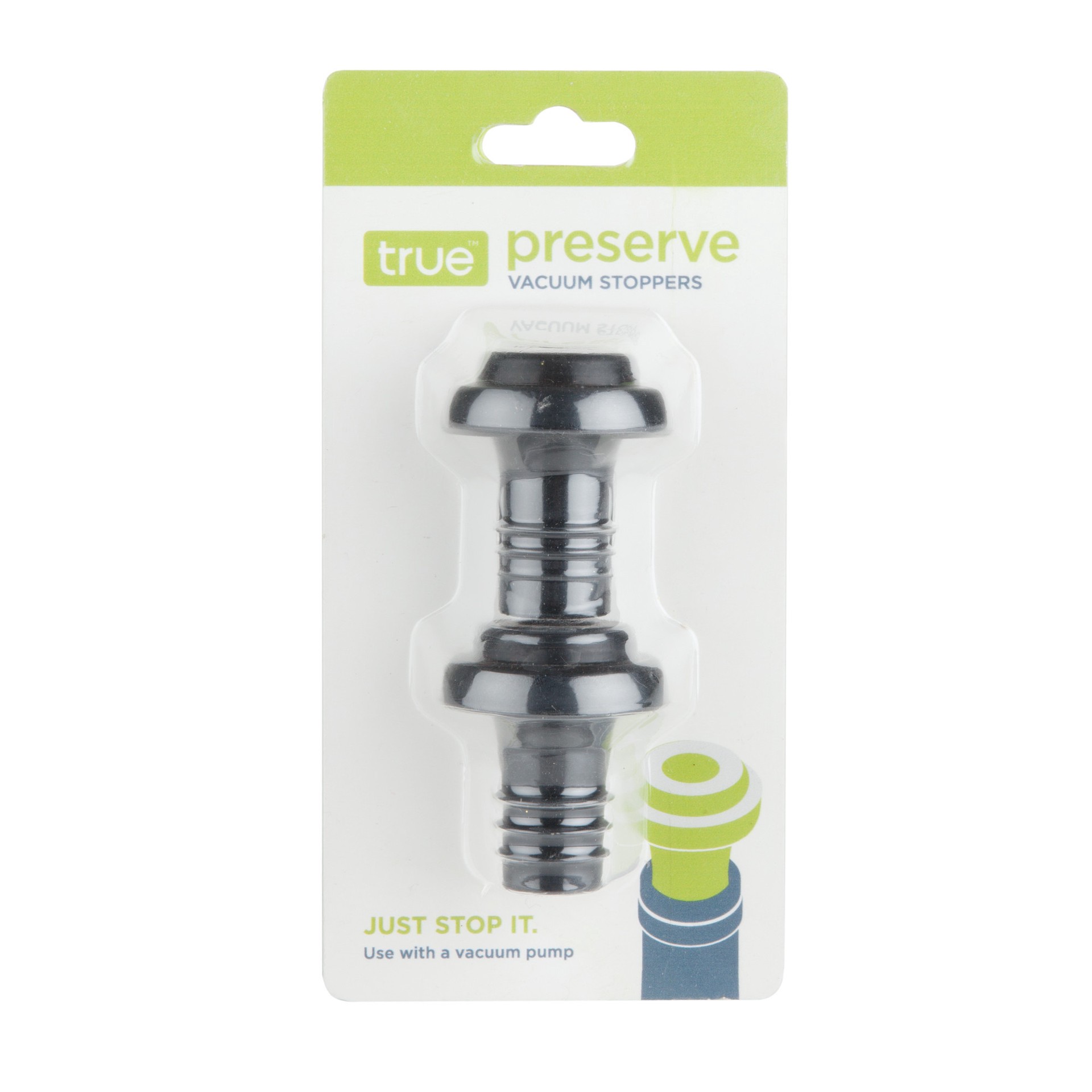 slide 3 of 3, True Vacuum Packed Preserve Wine Stopper, 2 ct