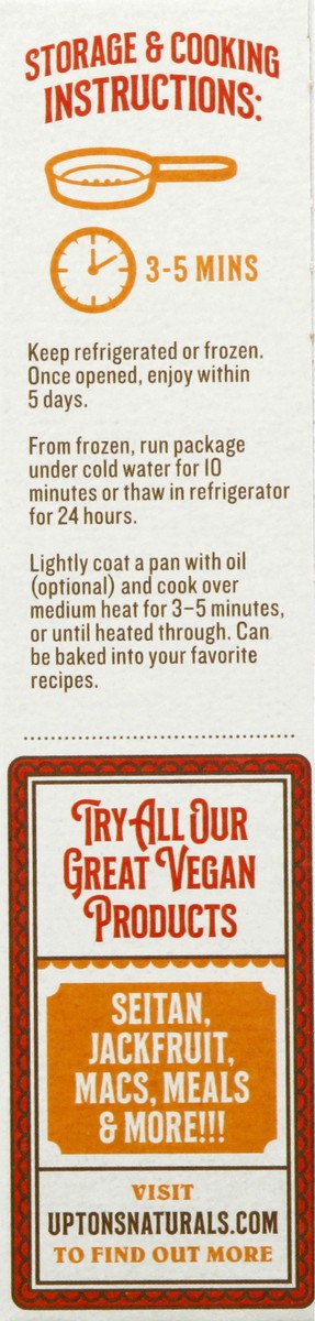 slide 3 of 9, Upton's Naturals Chorizo Vegan Crumbles Seitan 8 oz, 8 oz