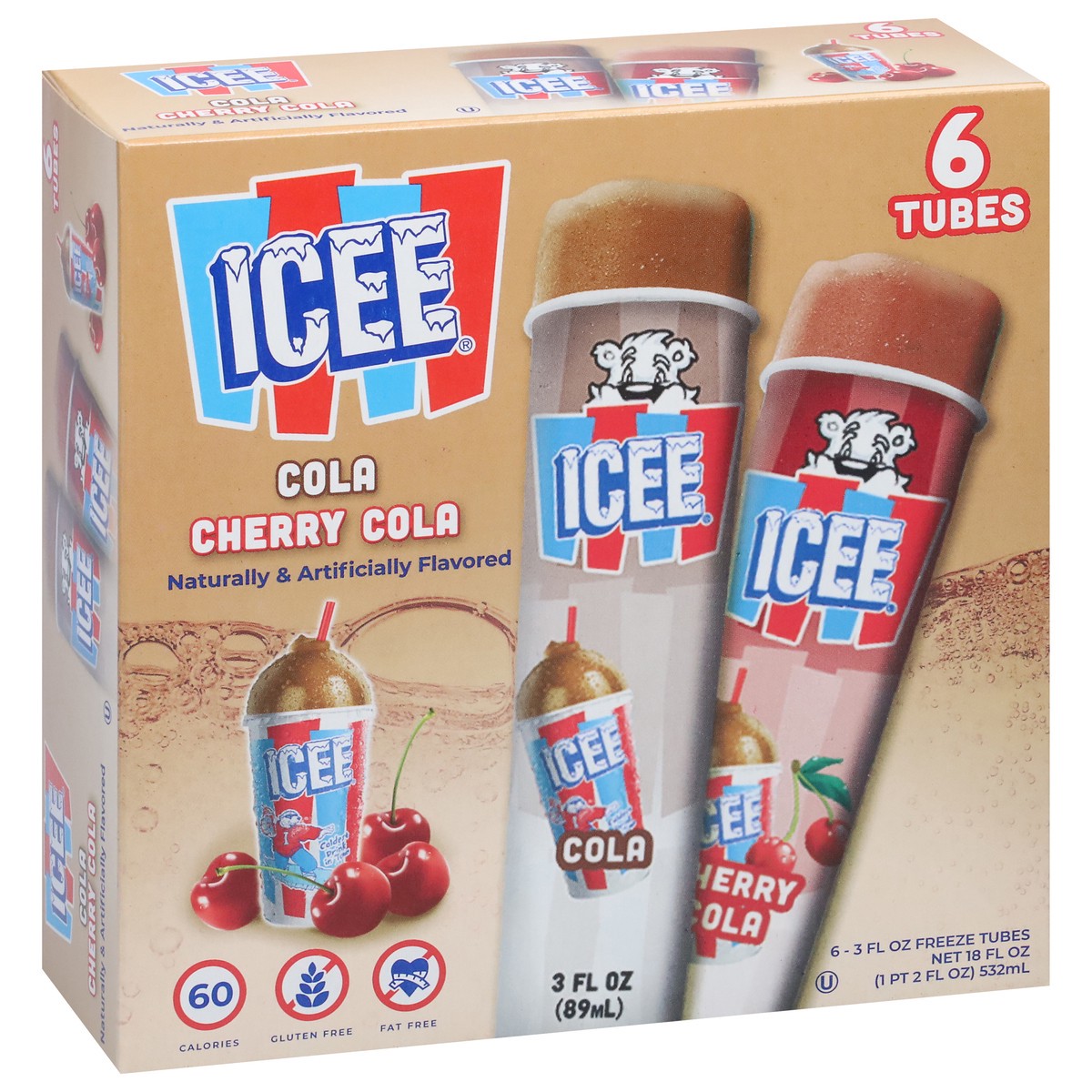 slide 7 of 9, ICEE Cola/Cherry Cola Freeze Tubes - 6 ct, 6 ct