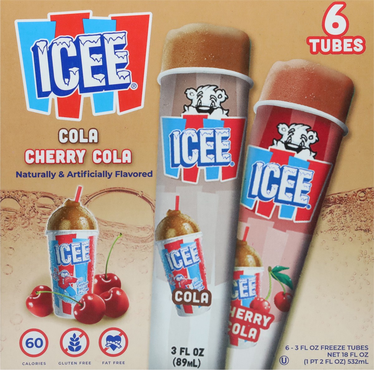 slide 5 of 9, ICEE Cola/Cherry Cola Freeze Tubes - 6 ct, 6 ct