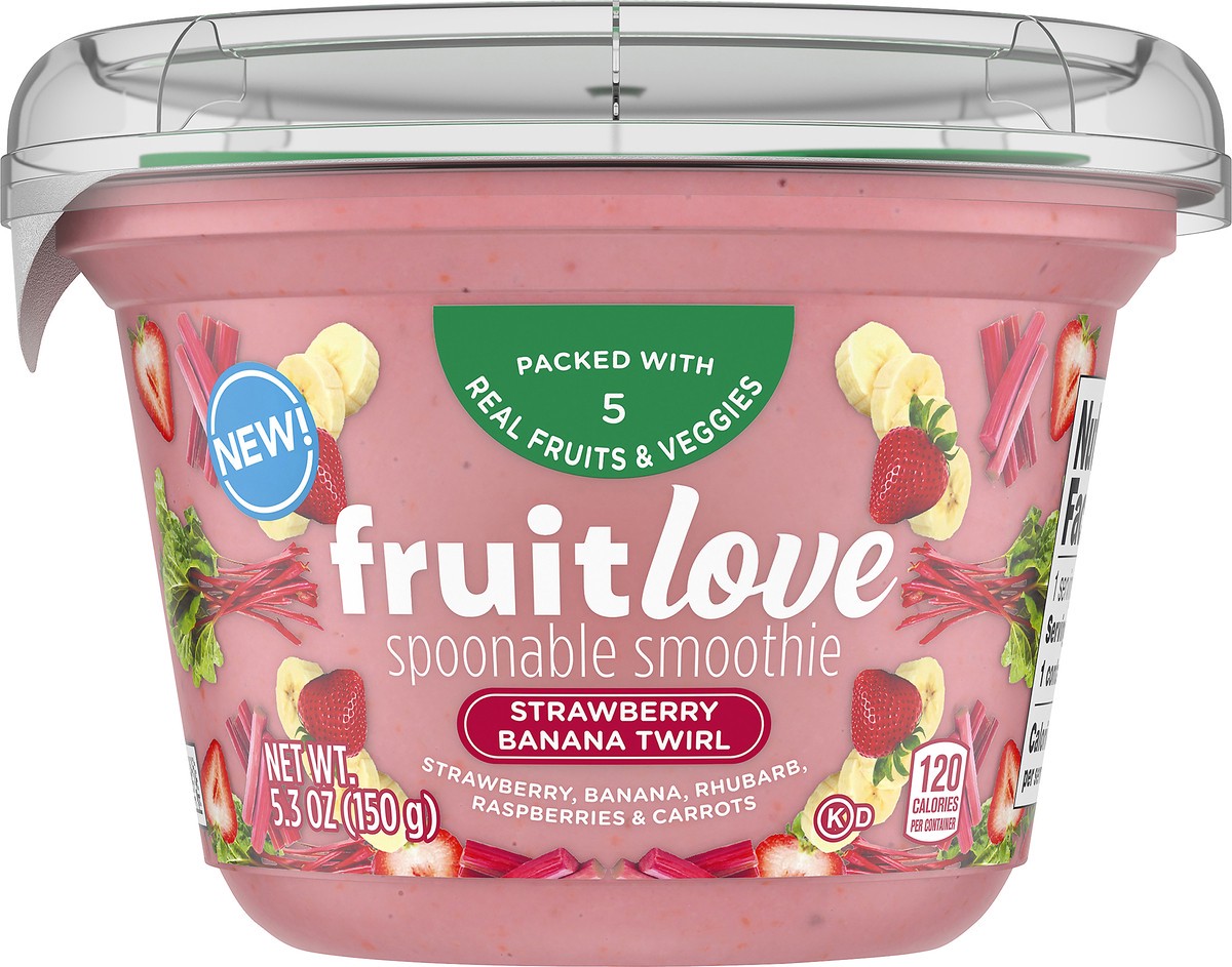 slide 7 of 8, Fruit Love Strawberry Banana Twirl Spoonable Smoothie, 5.3 oz