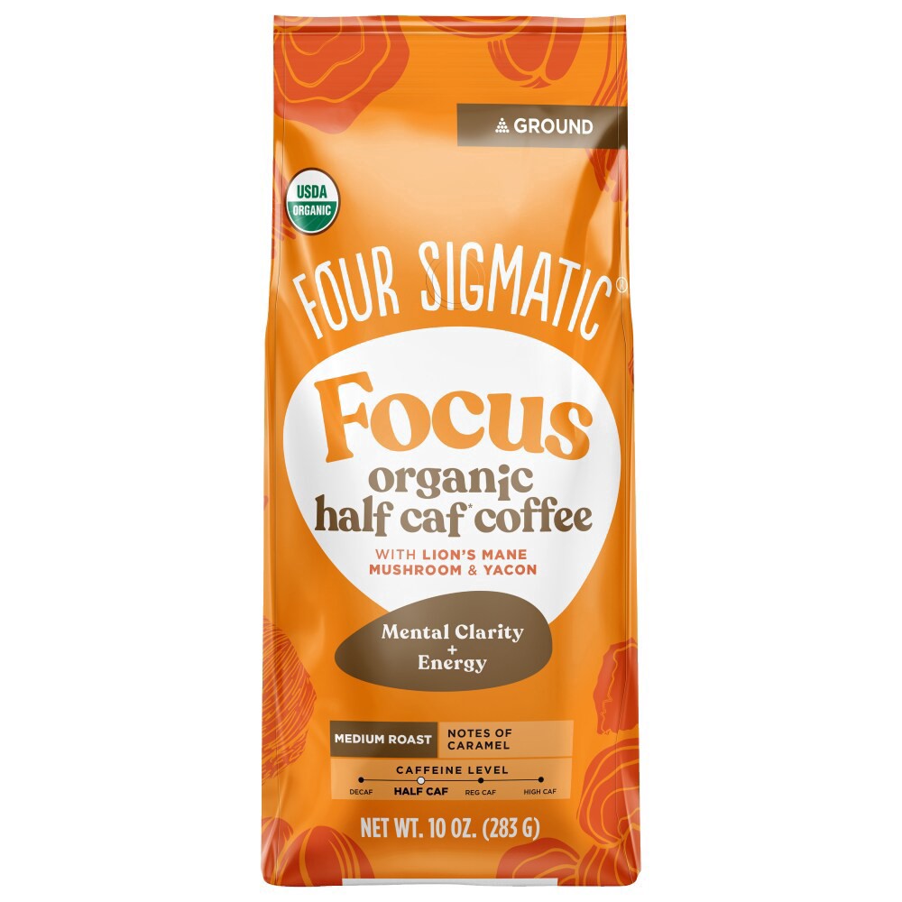 slide 4 of 4, Four Sigmatic Focus Half Ground Coffee, 10 oz