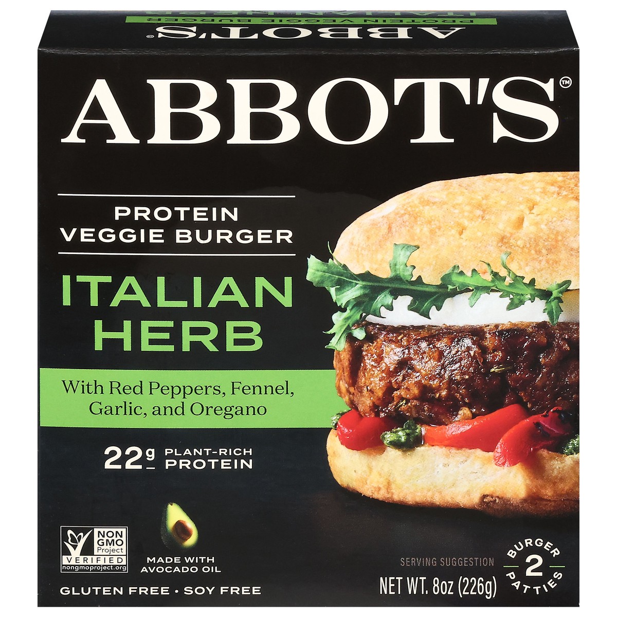 slide 3 of 4, Abbots Butcher Burger Vegie Italian Hrb 8.000 Oz, 8 oz