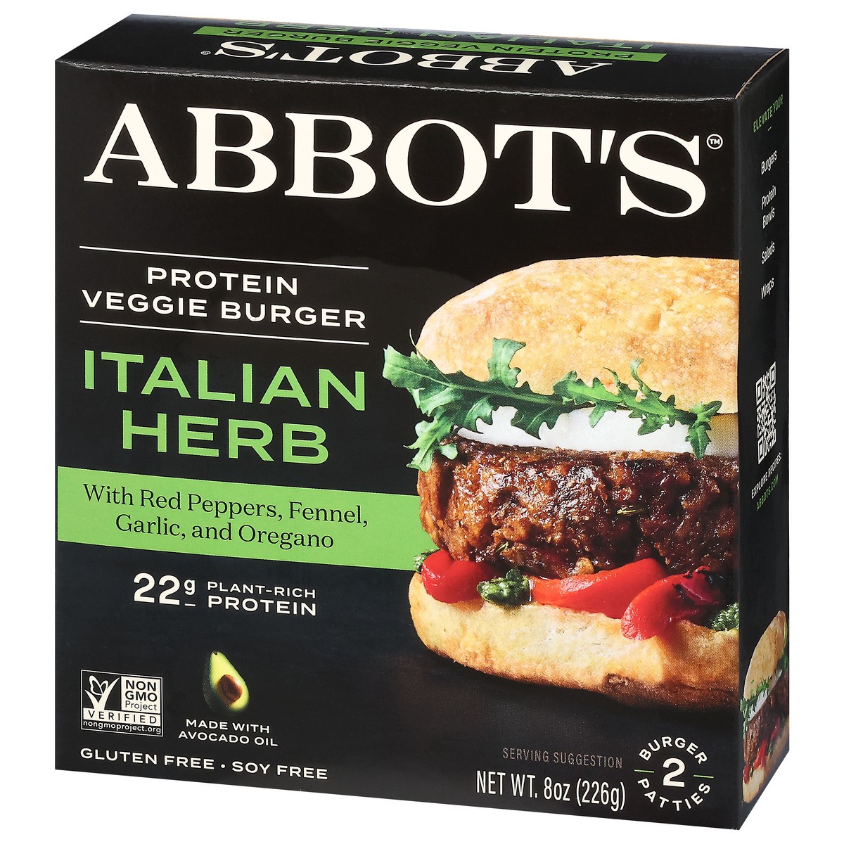 slide 2 of 4, Abbots Butcher Burger Vegie Italian Hrb 8.000 Oz, 8 oz