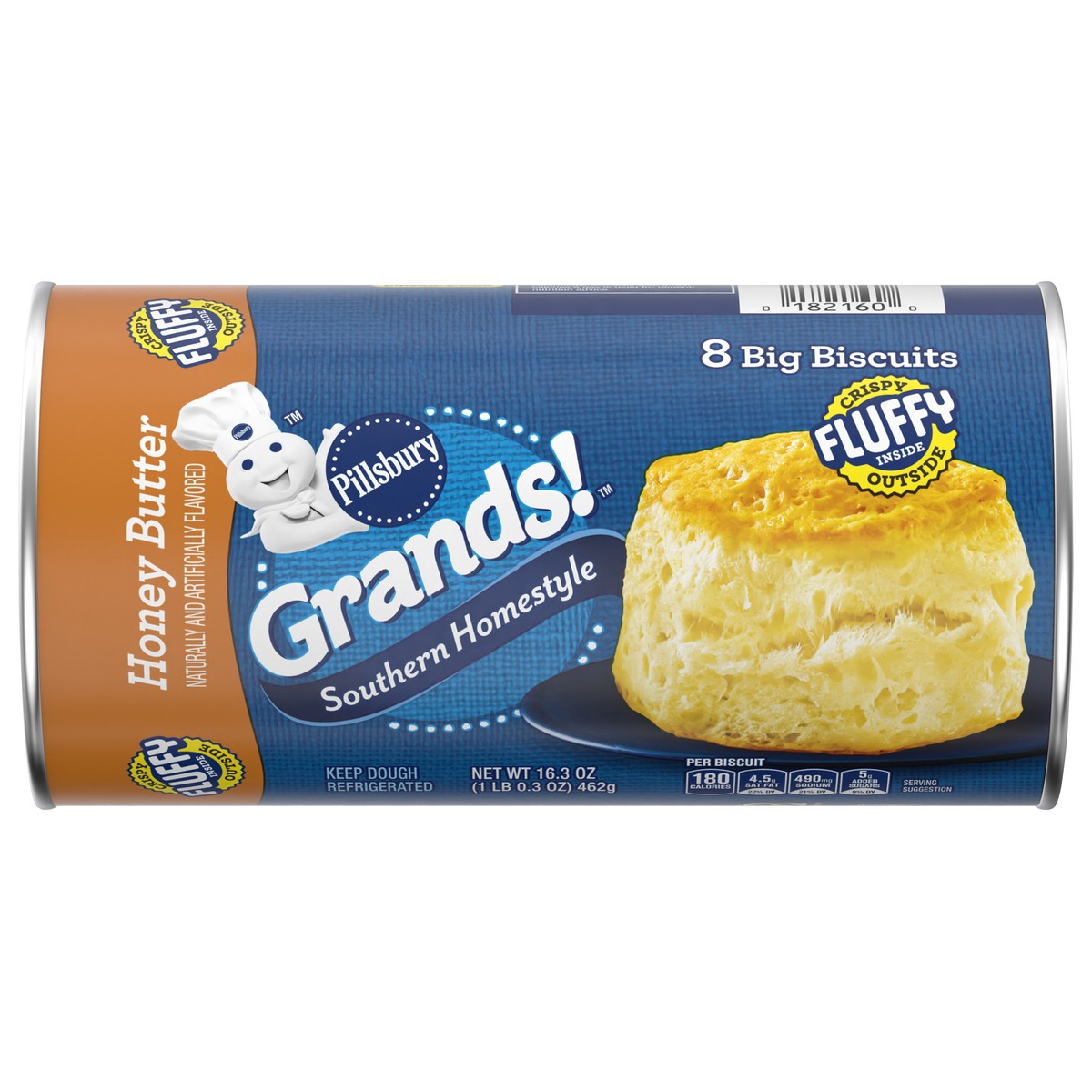 slide 1 of 9, Grands! Southern Homestyle Biscuits, Honey Butter, 8 ct., 16.3 oz., 8 ct