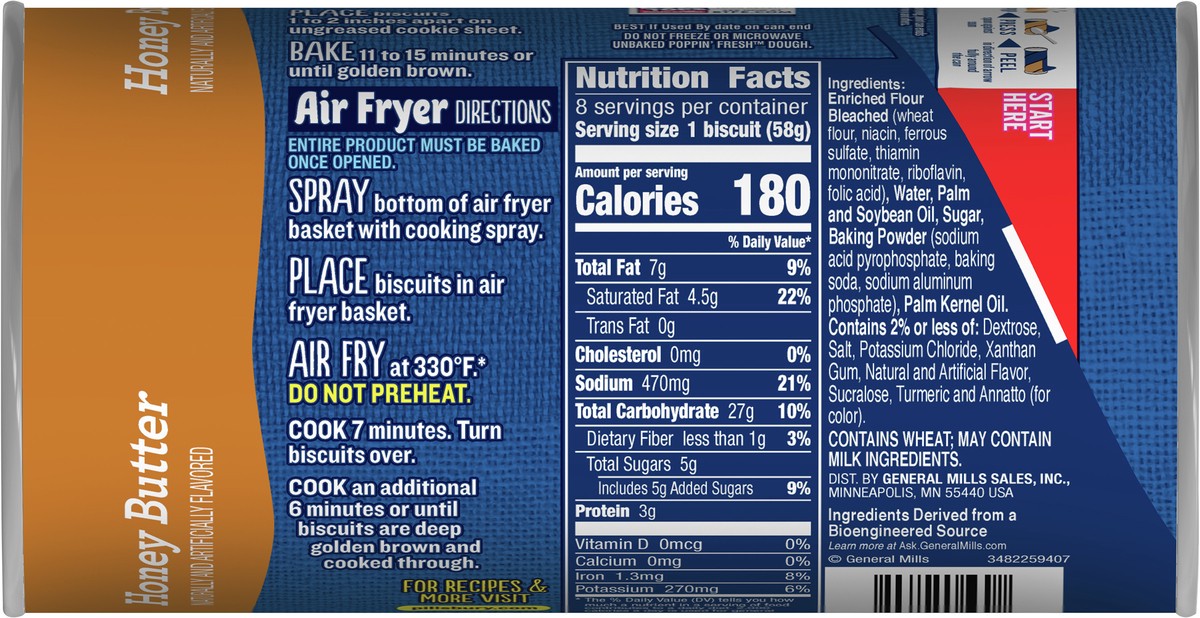 slide 3 of 9, Grands! Southern Homestyle Biscuits, Honey Butter, 8 Ct, 16.3 oz, 16.3 oz