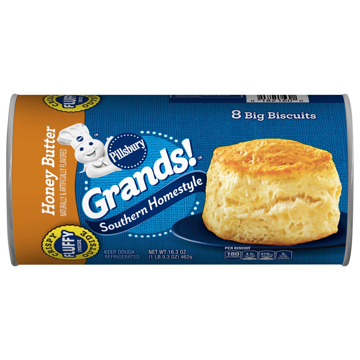 slide 1 of 1, Pillsbury Grands Homestyle Honey Butter Biscuits, 8 ct