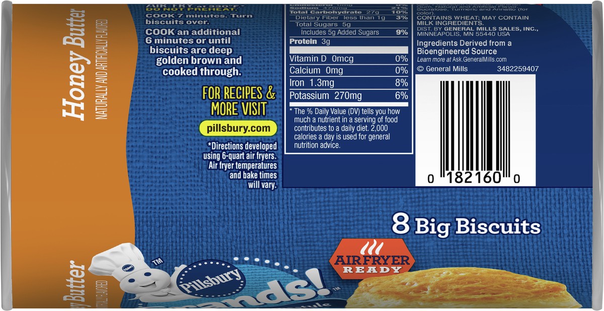 slide 4 of 9, Grands! Southern Homestyle Biscuits, Honey Butter, 8 Ct, 16.3 oz, 16.3 oz