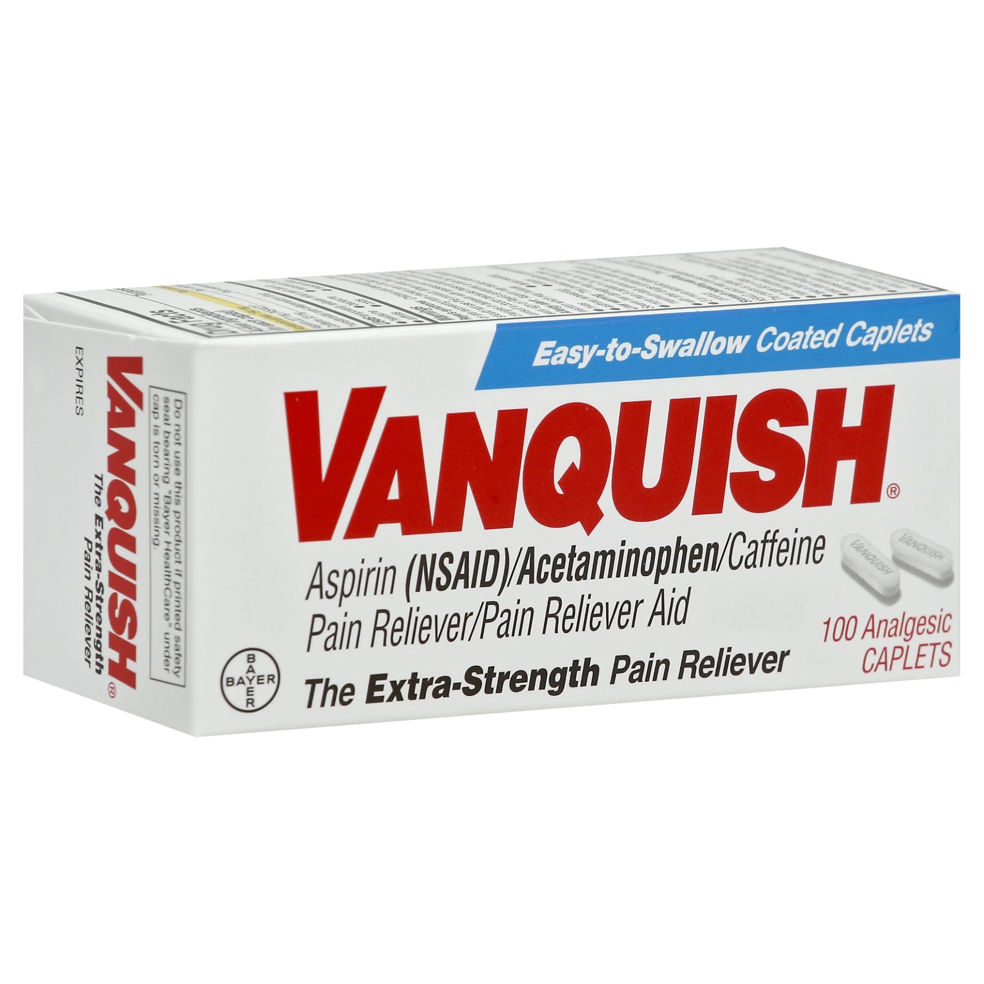 slide 1 of 1, Vanquish Headache Relief Caplets, 100 ct
