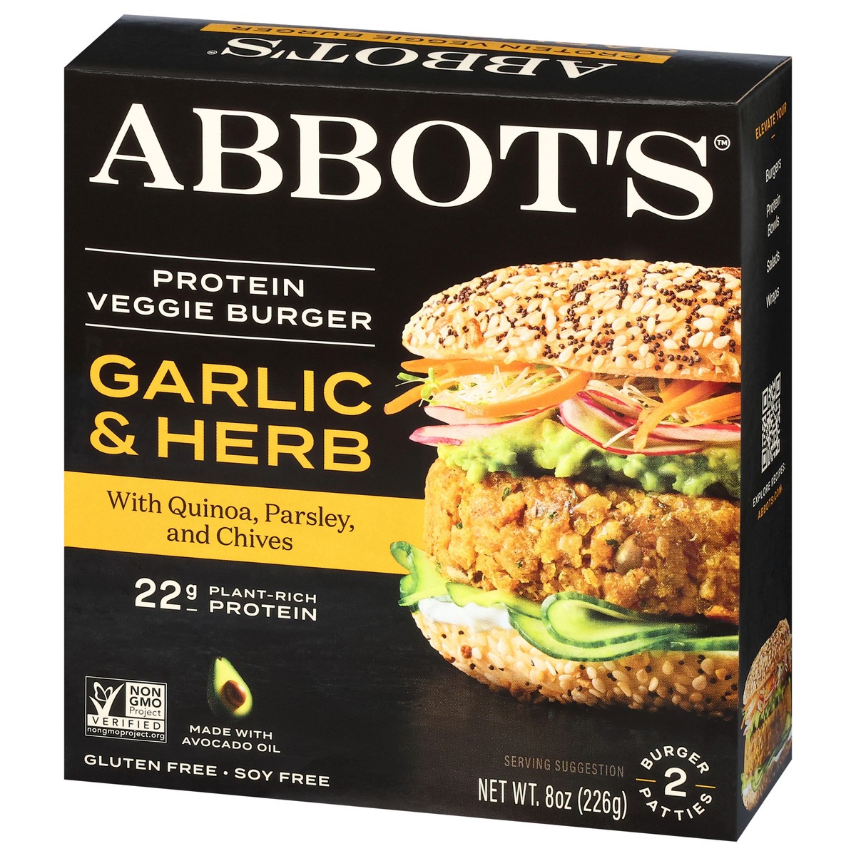 slide 4 of 4, Abbots Butcher Burger Veggie Grlic Herb 8.000 Oz, 8 oz