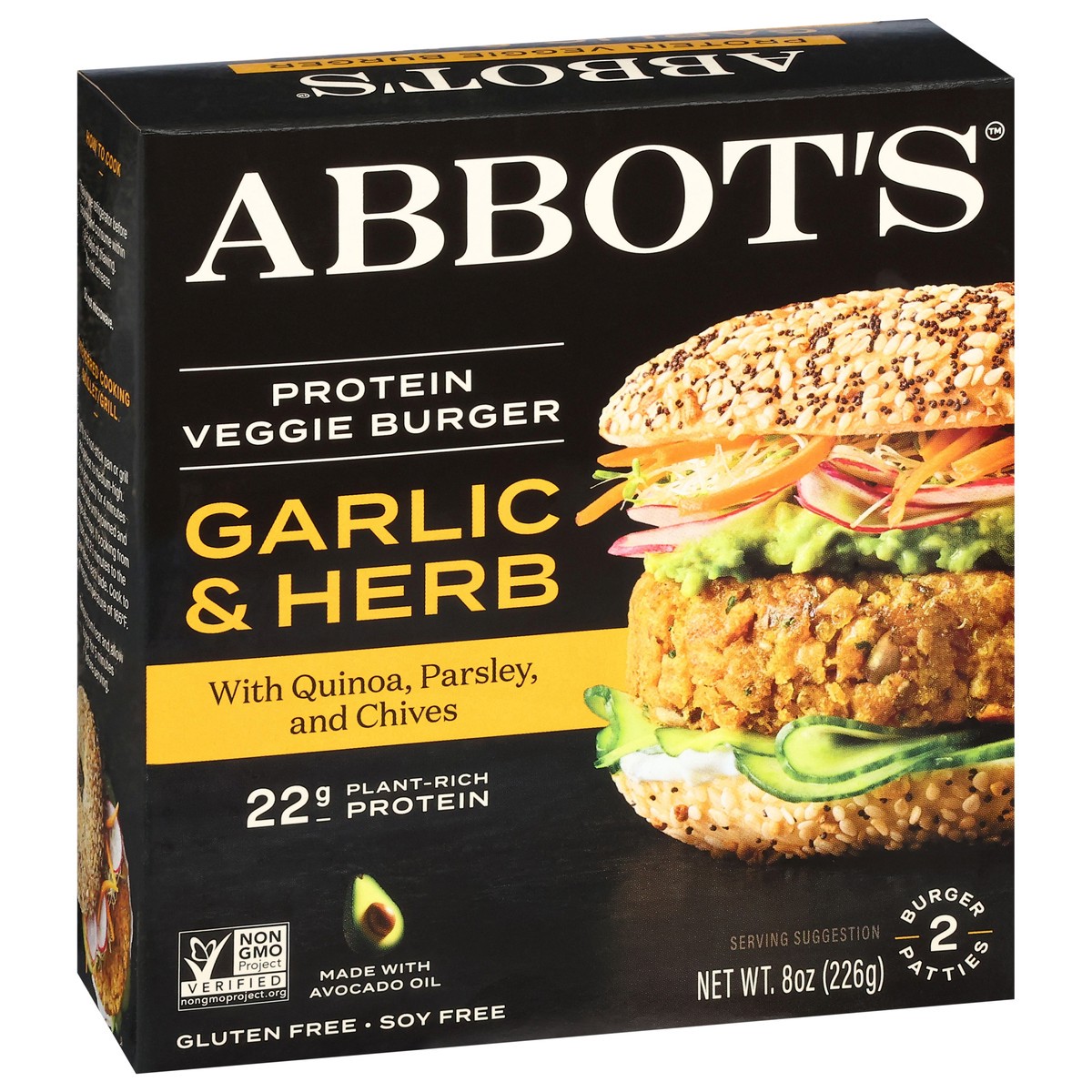 slide 3 of 4, Abbots Butcher Burger Veggie Grlic Herb 8.000 Oz, 8 oz