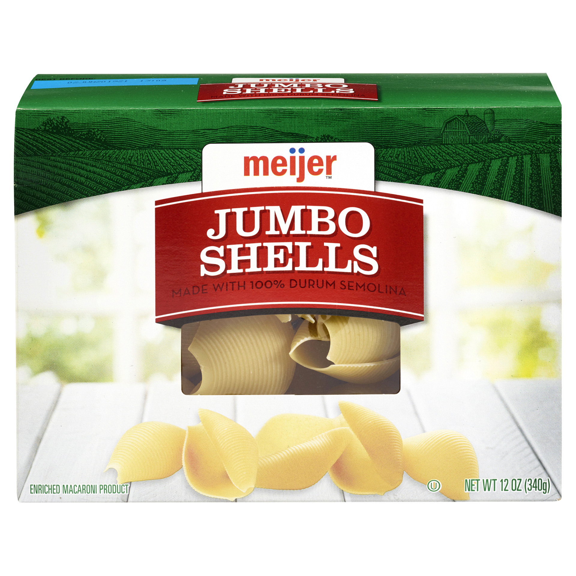 slide 1 of 3, Meijer Jumbo Pasta Shells, 12 oz