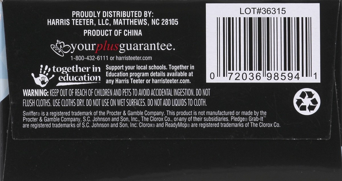 slide 5 of 5, Harris Teeter yourhome Floor Sweeping Cloths, 16 ct