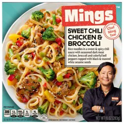 Mings Sweet Chili Chicken and Broccoli, Rice Noodles, Frozen Meal